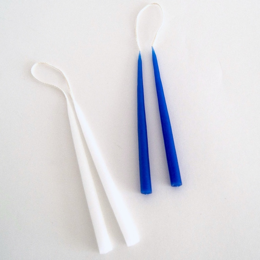 Set of 8 Hand Dipped Taper Menorah Candles